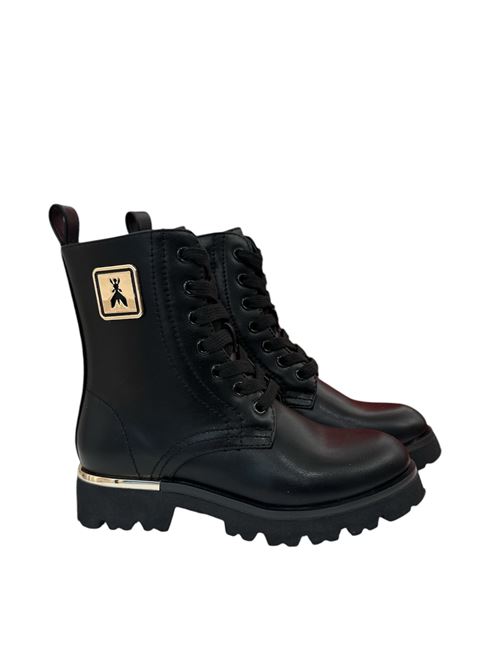 Stivale nero con logo PATRIZIA PEPE | PJ894.31NERO PLATINO